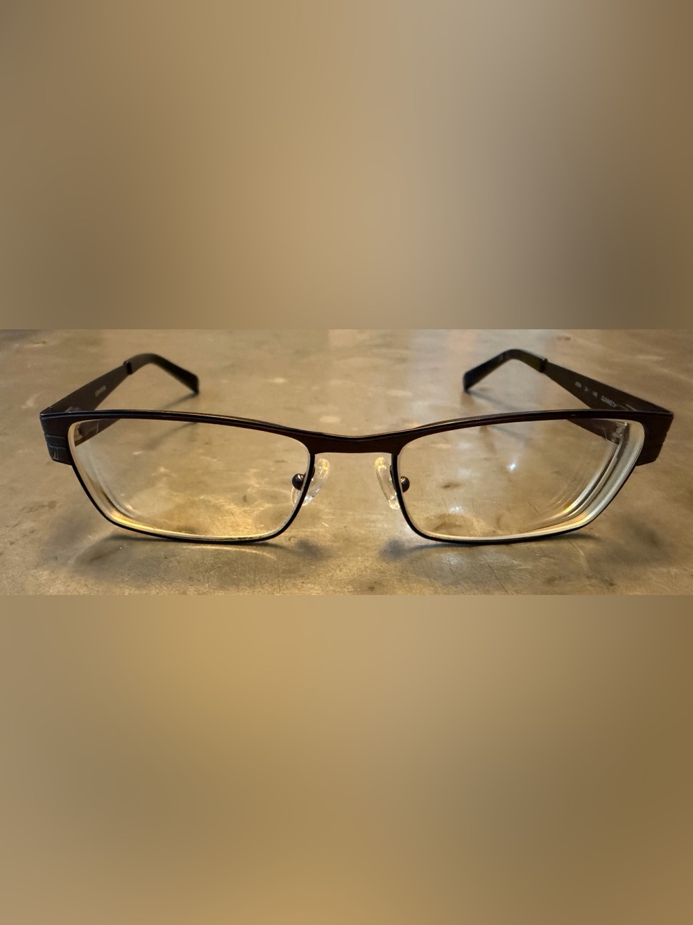 CONVERSE Mens Gunmetal Eyeglasses Metal Rectangle Model A204 54-17-140